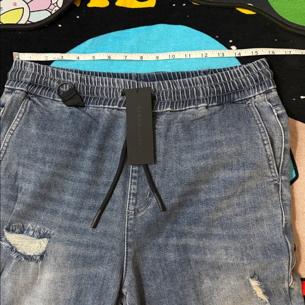 Saint Morta Doomsday Distressed Joggers Vintage Blue - Picture 15 of 15